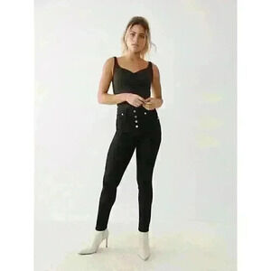 NEW! True Religion Women's 27 Halle High Rise Super Raw Hem Skinny Jean NWT $159